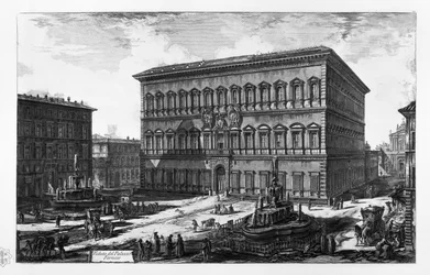 Ansicht des Palazzo Farnese